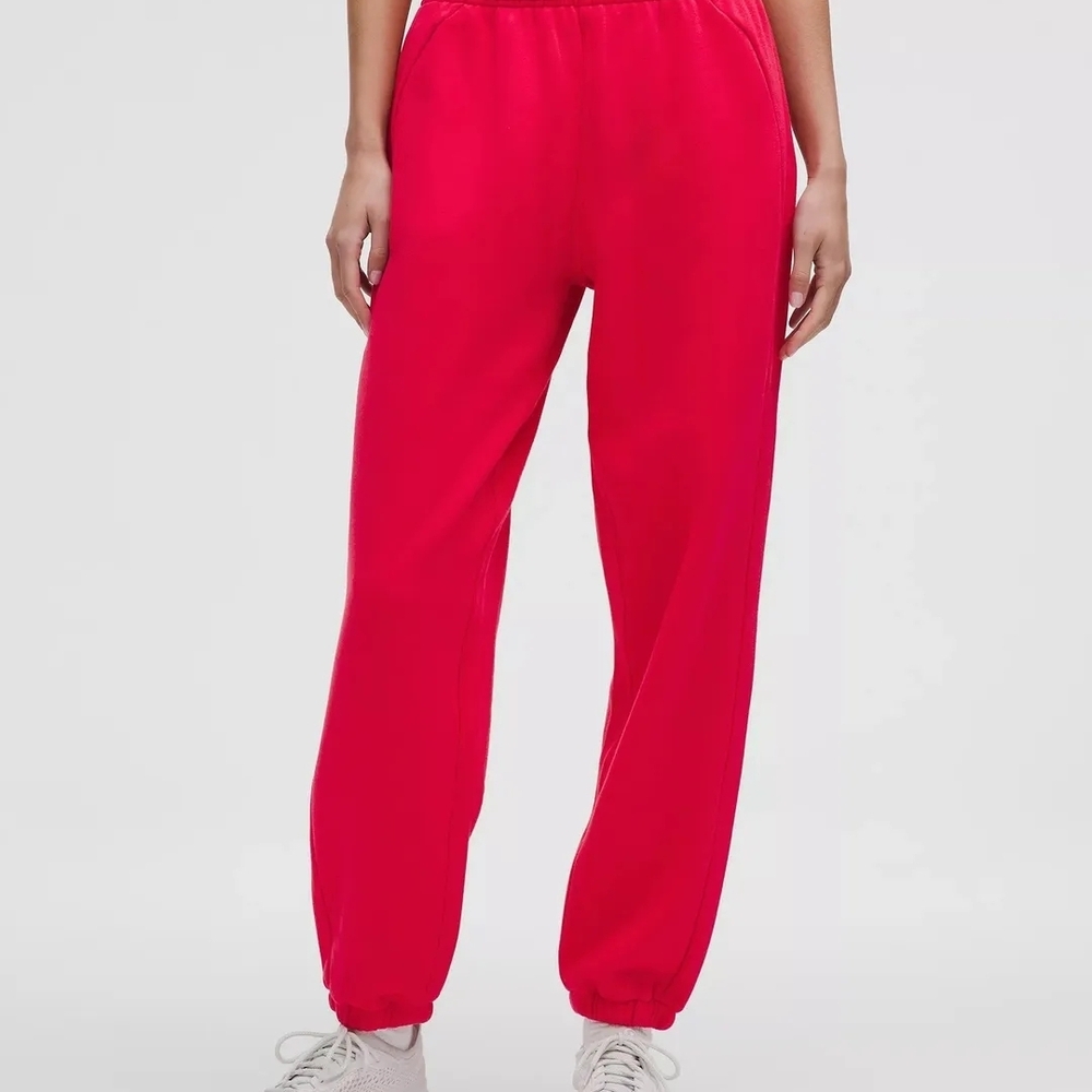 NWT Women's Lululemon Scuba Red Glow Jogger Pants